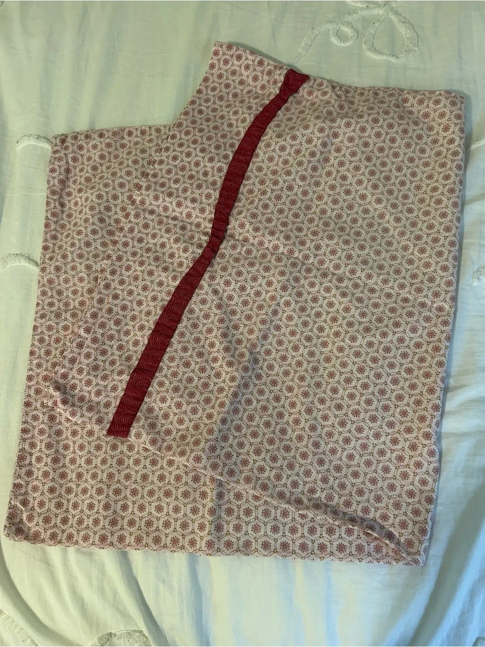 Pink and Purple Floral Print Pillowcase